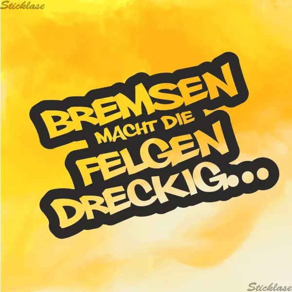 Bremsen macht die Felgen dreckig